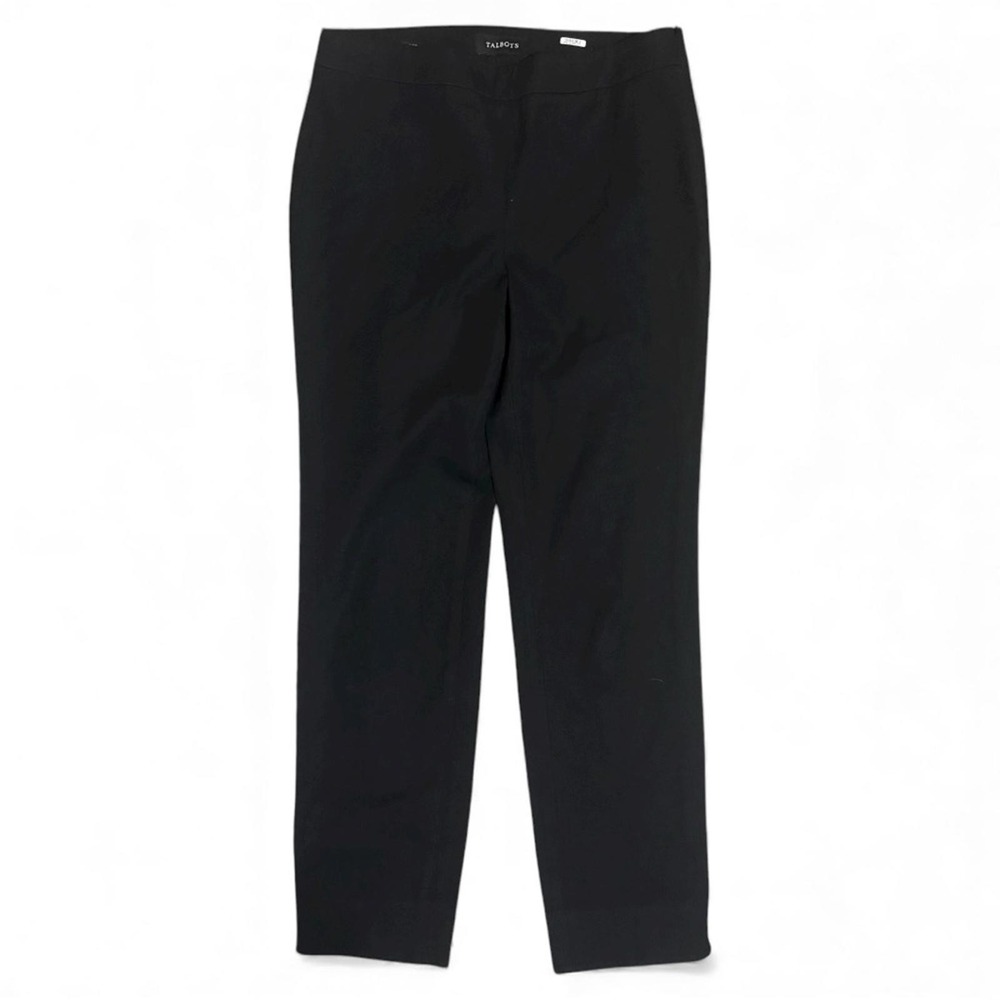 Talbots Chatham Ankle Pants Black Size 2 Slim Fit Stretch Business Workwear
